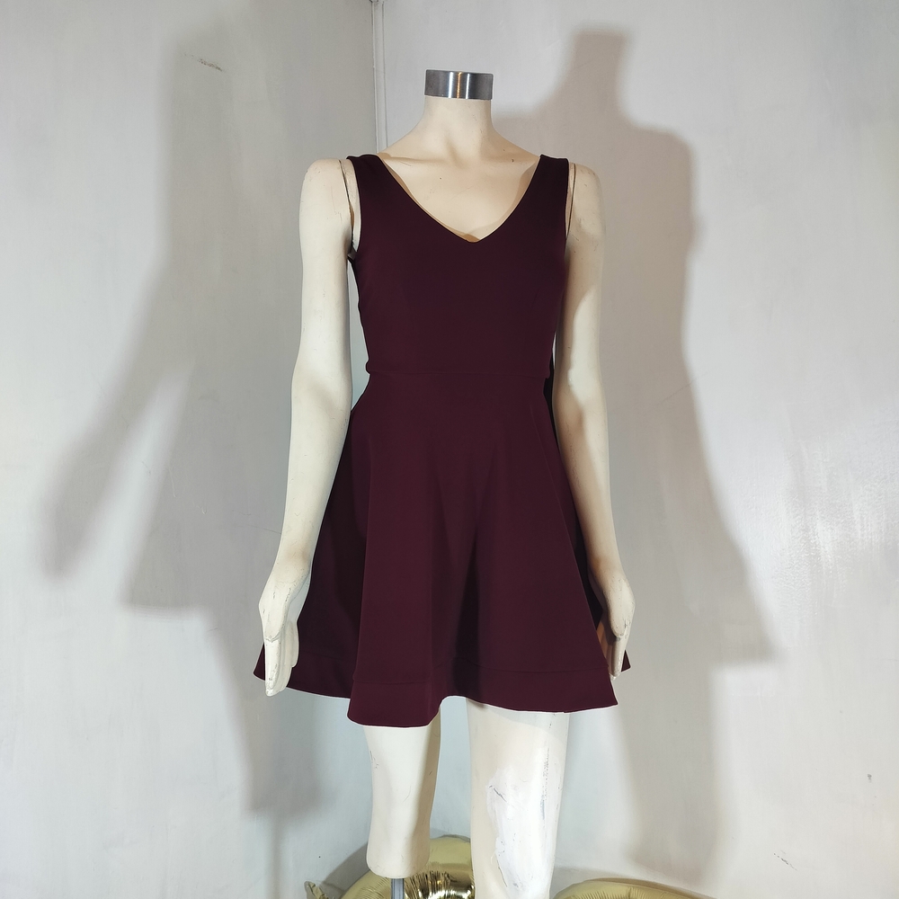 B Darlin Wine Red Sleeveless Mini Dress